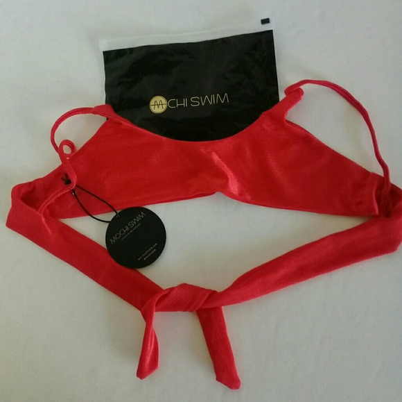 Mochi Swim Bikini SET Top&Bottom in RED Fever M Si - Picture 8 of 8